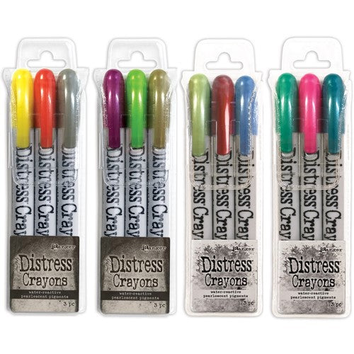 Ranger Tim Holtz Distress Pearl Mica Crayons Rainbow Set