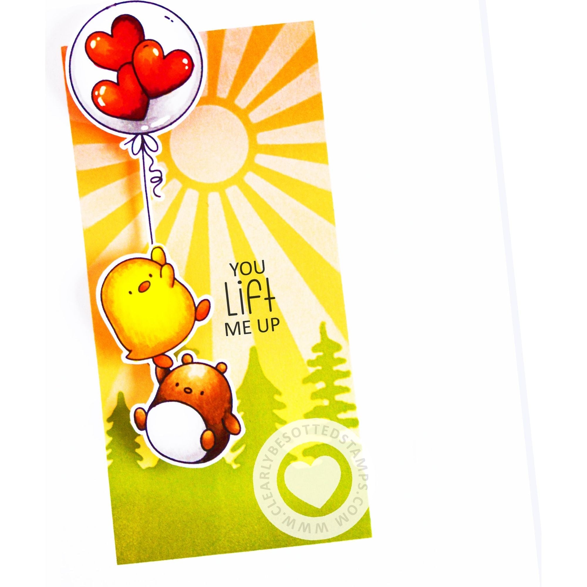 Clearly Besotted Ray of Sunshine Stencil floating