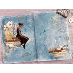 Stamperia Create Happiness Secret Diary Selection 6 Rice Paper A4 dfsa4xsd stars