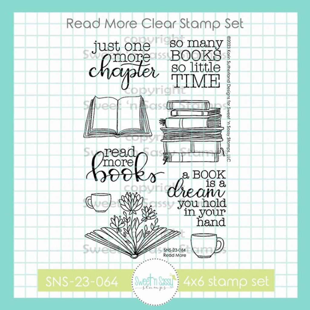 Sweet 'N Sassy Read More Clear Stamp sns-23-064