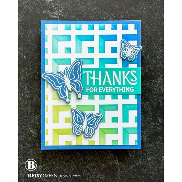 Simon Says Stamp Stencil Receding Squares 1083mt You Are My Favorite Thanks Card | color-code:ALT02