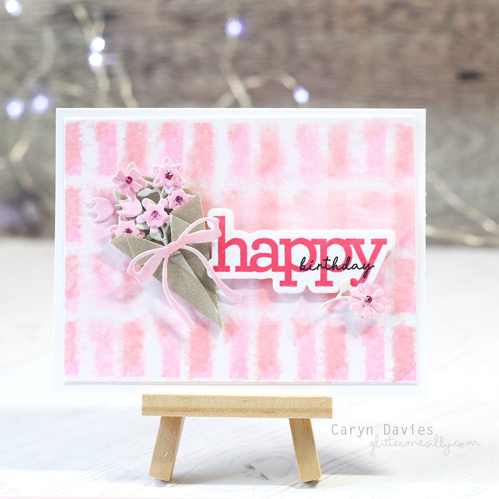 Simon Says Stamp Stencil Receding Squares 1083mt You Are My Favorite Birthday Card