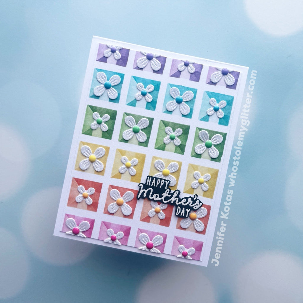 Simon Says Stamp Stencil Receding Squares 1083mt You Are My Favorite Mother's Day Card | color-code:ALT03