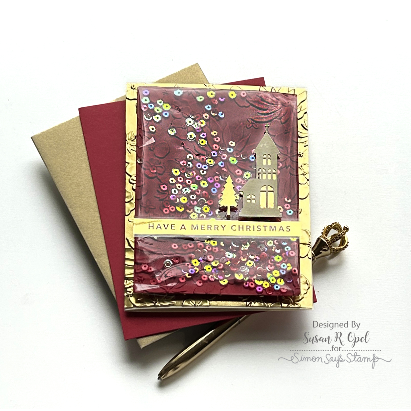 Simon Says Stamp Sequins Red Berries rb1023 Season Of Wonder
