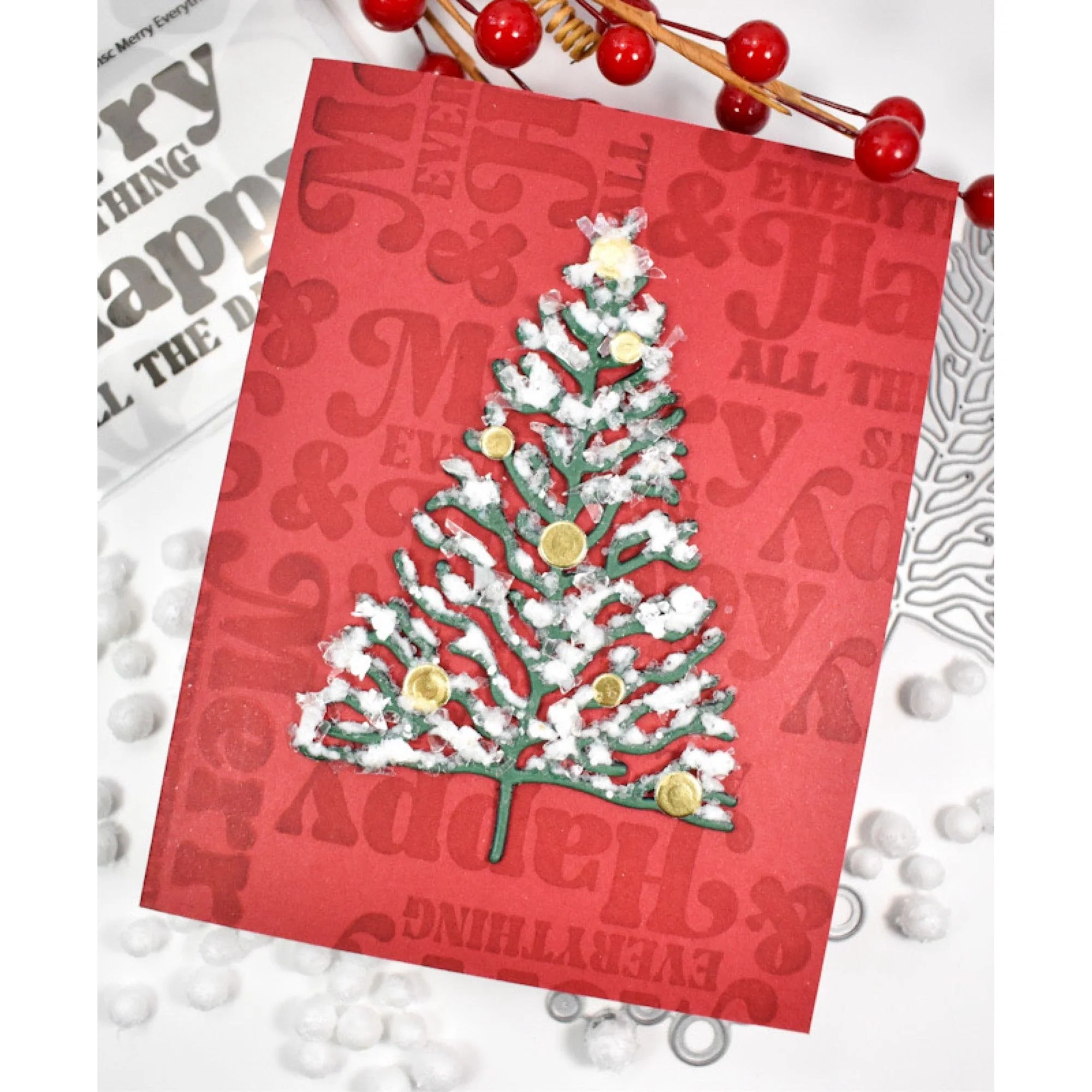 Simon Says Stamp Holiday Duo Pre-Scored Cards set895sc DieCember Christmas Card