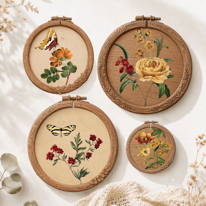 Redesign With Prima Marketing Artisan's Frame Decor Mould 684624 Floral Decorations