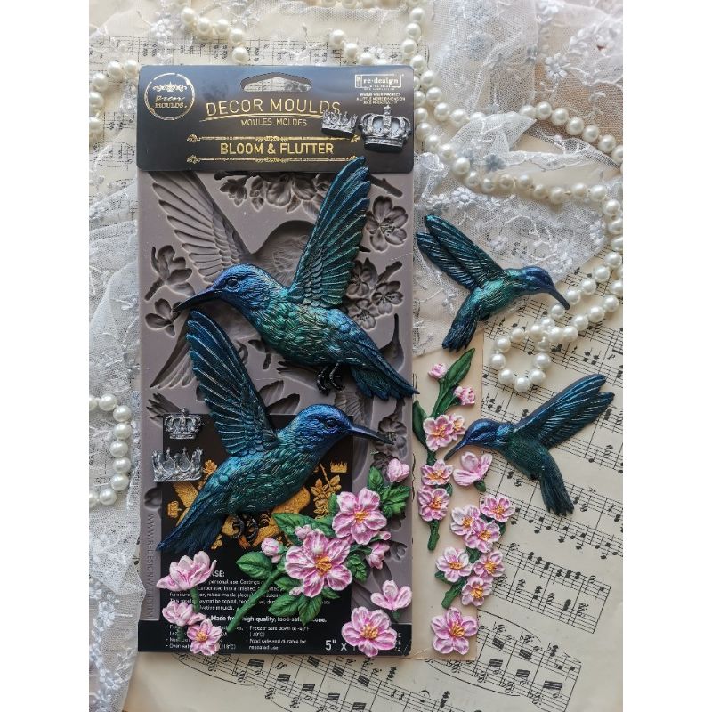 Redesign With Prima Marketing Bloom And Flutter Decor Mould 682842 Birds And Florals
