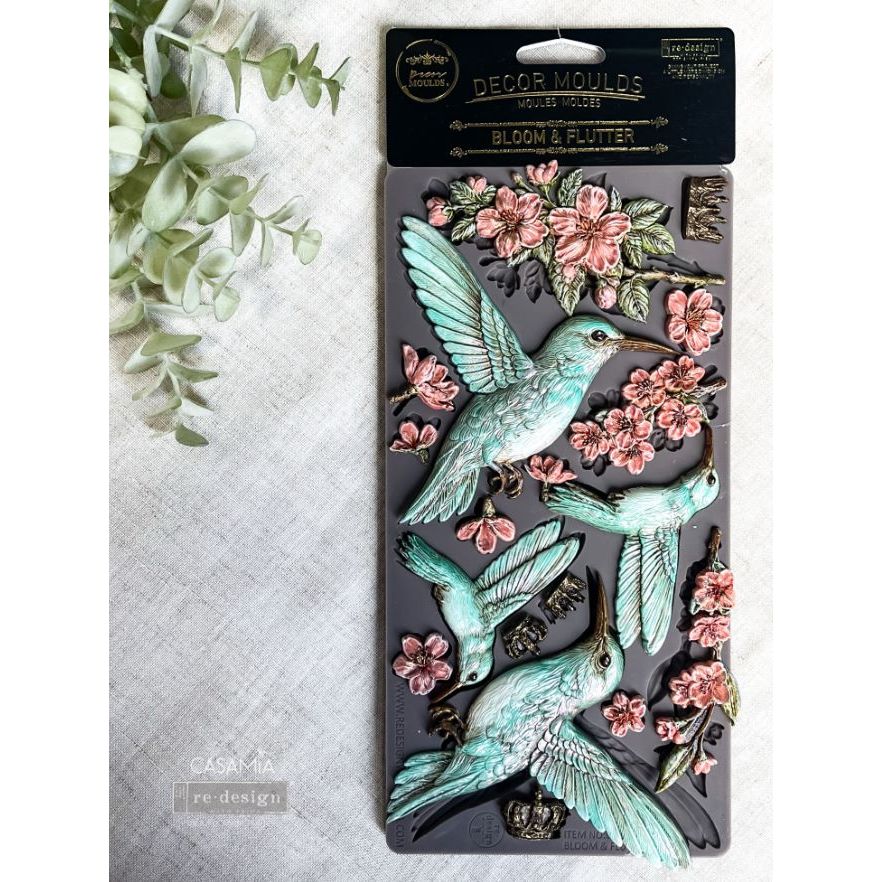 Redesign With Prima Marketing Bloom And Flutter Decor Mould 682842 Colorful Birds