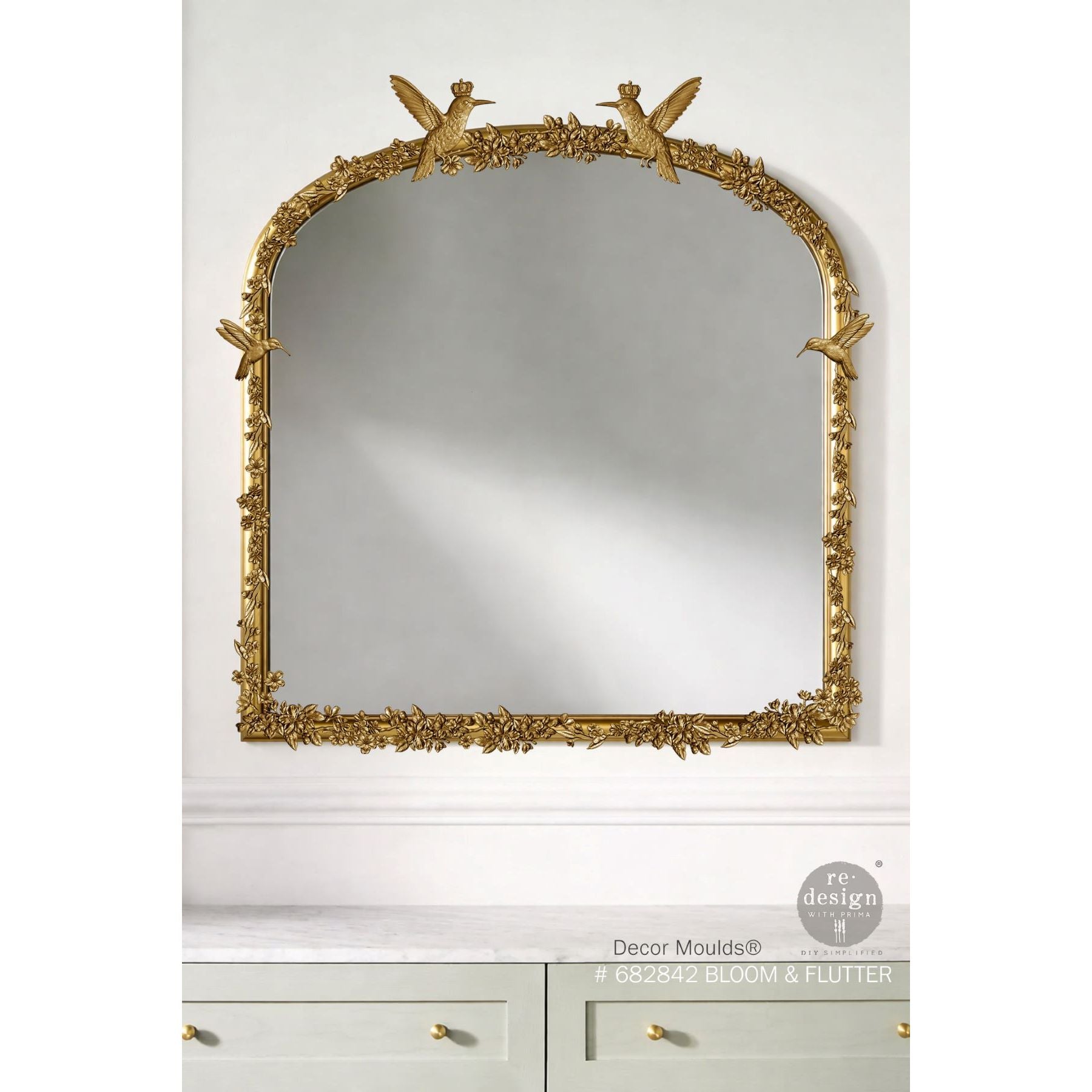 Redesign With Prima Marketing Bloom And Flutter Decor Mould 682842 Home Bird Mirror