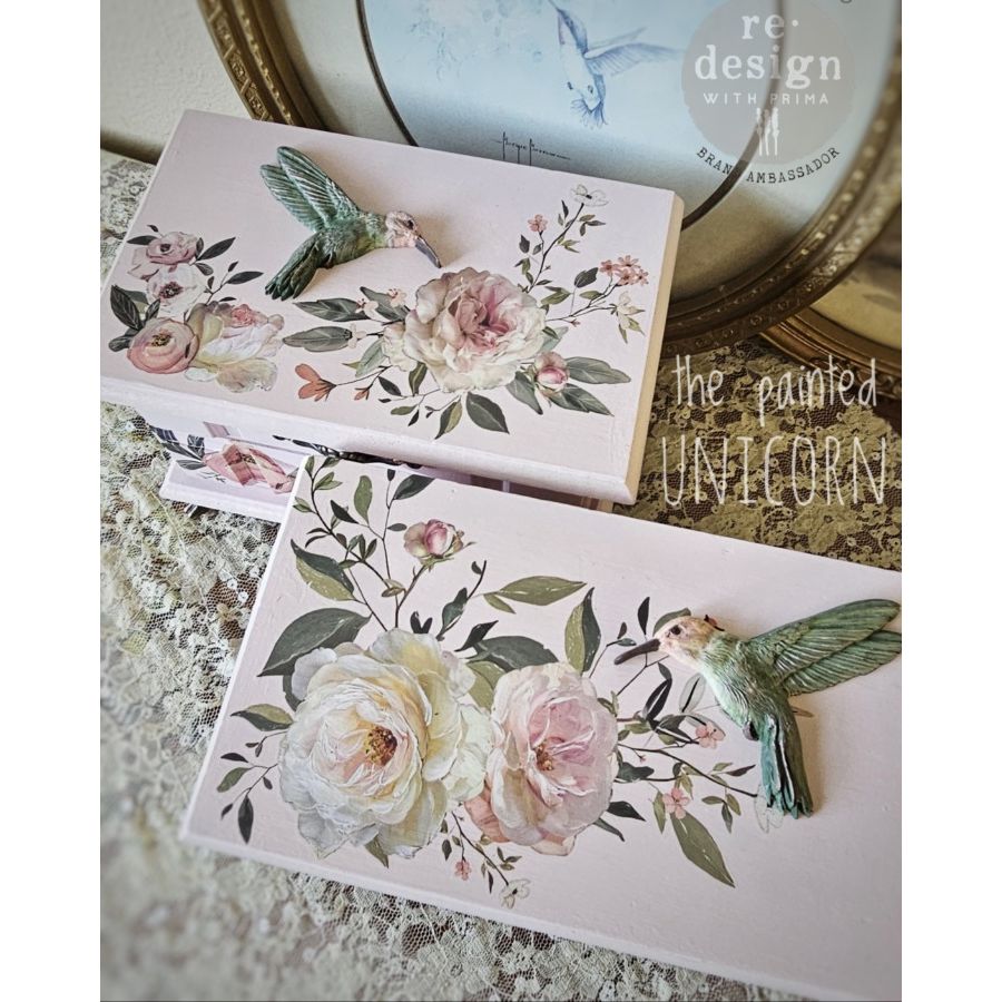 Redesign With Prima Marketing Blush Reverie Middy Transfers 682644 Jewelry Box