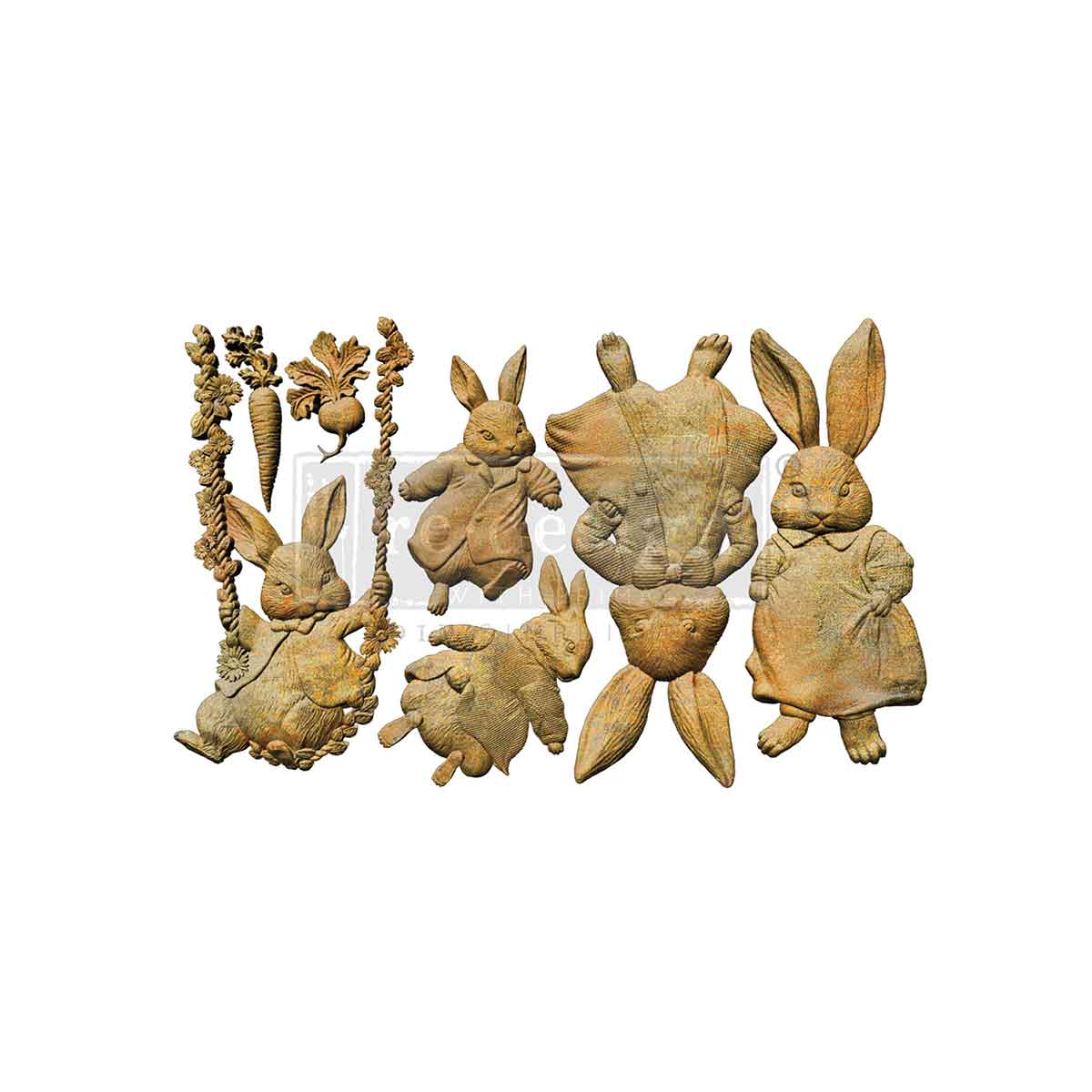Redesign With Prima Marketing Bunny Trail Tales Decor Mould 681883 Detailed Image