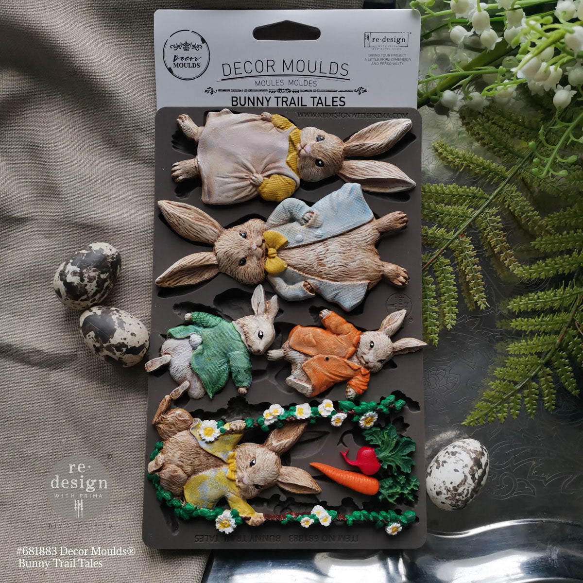 Redesign With Prima Marketing Bunny Trail Tales Decor Mould 681883 Detailed View