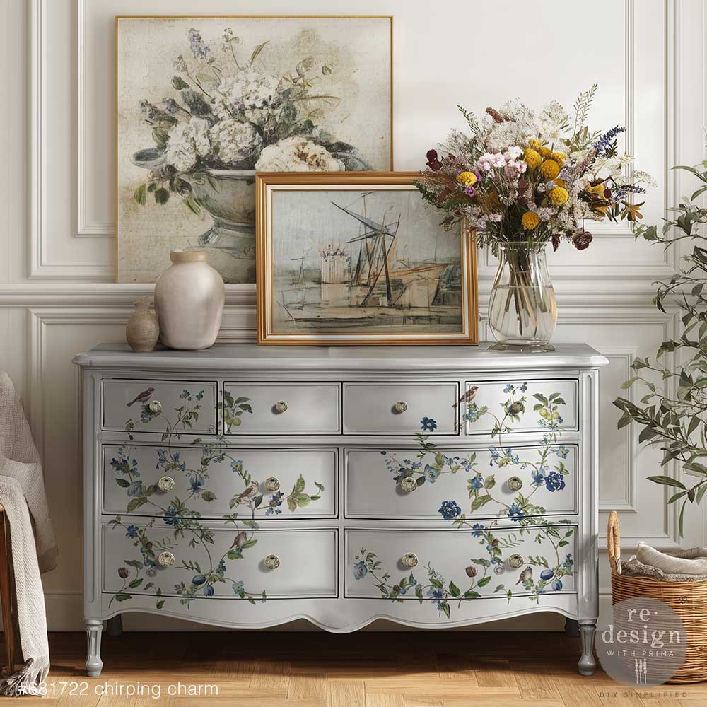 Redesign With Prima Marketing Chirping Charm Decor Transfers 681722 Furniture Decor