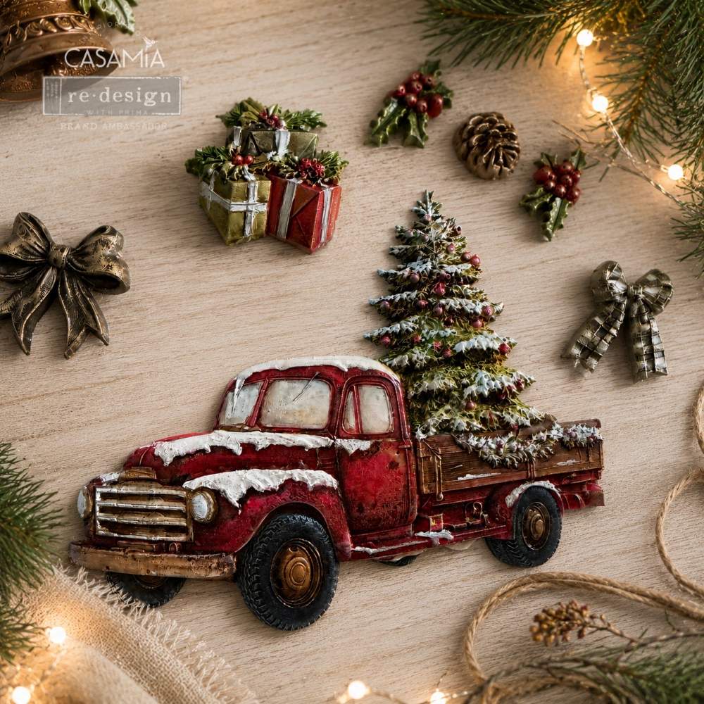 Redesign With Prima Marketing Country Christmas Decor Mould 684471 Holiday Vintage Truck