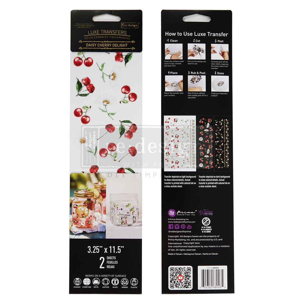 Redesign With Prima Marketing Daisy Cherry Delight Luxe Transfers 680435 Packaging Image
