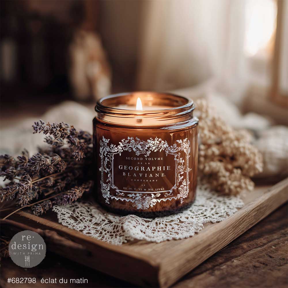 Redesign With Prima Marketing ÉClat Du Matin H2O Transfers 682798 Victorian Candle