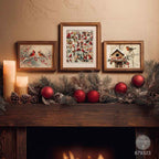 Redesign With Prima Marketing Feathered Elegance Christmas A3 Decoupage Fiber Pack 679323 Holiday Wall Art