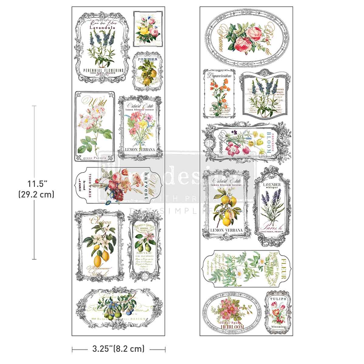 Redesign With Prima Marketing Fleur De Frame Middy Transfers 681890