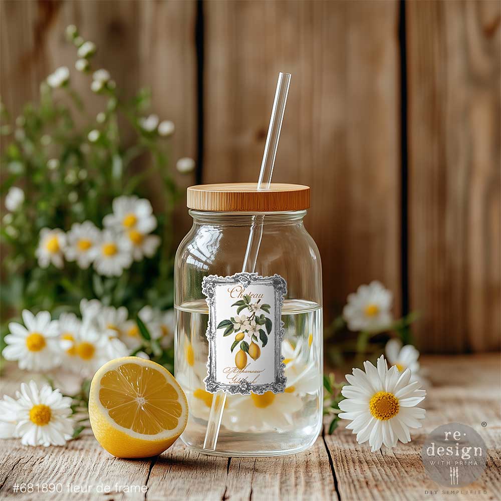 Redesign With Prima Marketing Fleur De Frame Middy Transfers 681890 Summer Drink Decor