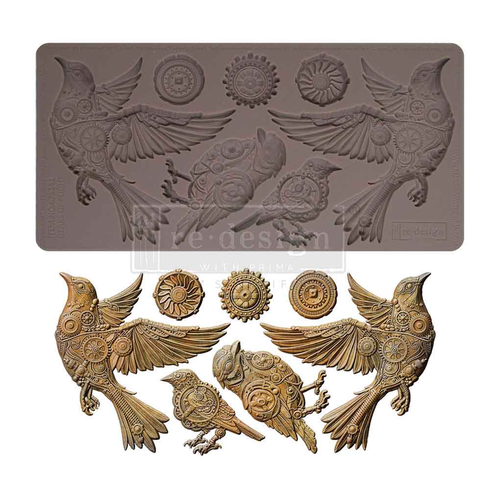 Redesign With Prima Marketing Gears Of Flight Decor Mould 675141