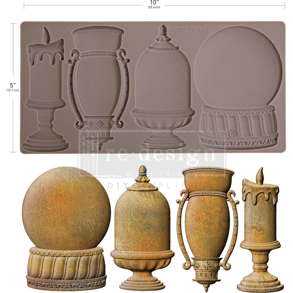 Redesign With Prima Marketing Glitter And Glow Decor Mould 679101