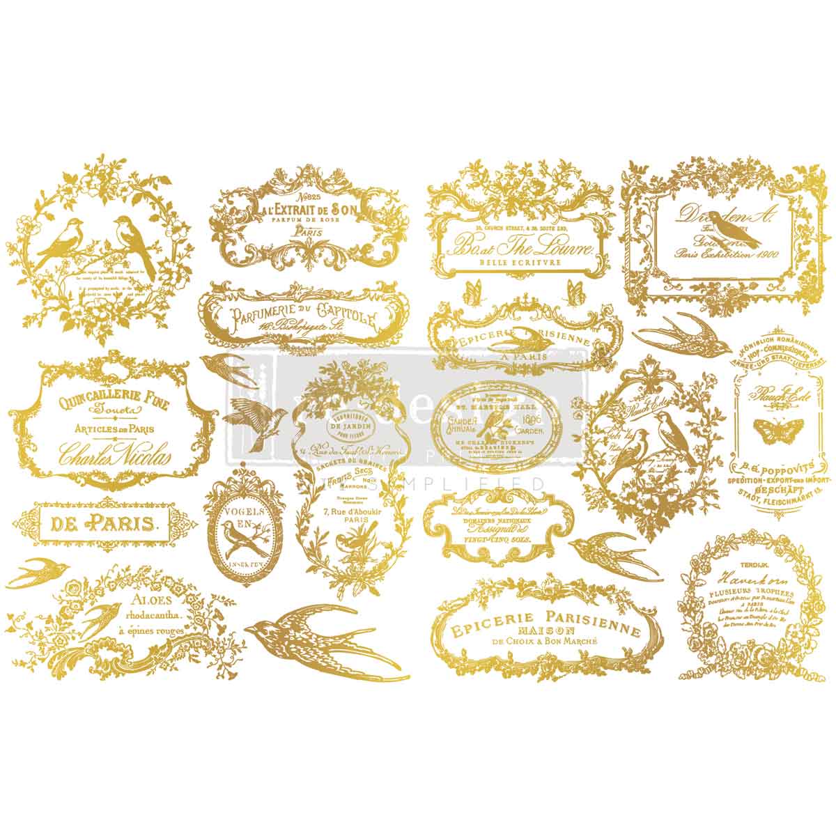 Redesign With Prima Marketing Gold Chant Du Matin H2O Transfers 682774