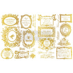 Redesign With Prima Marketing Gold Fleur De Minuit H2O Transfers 682781