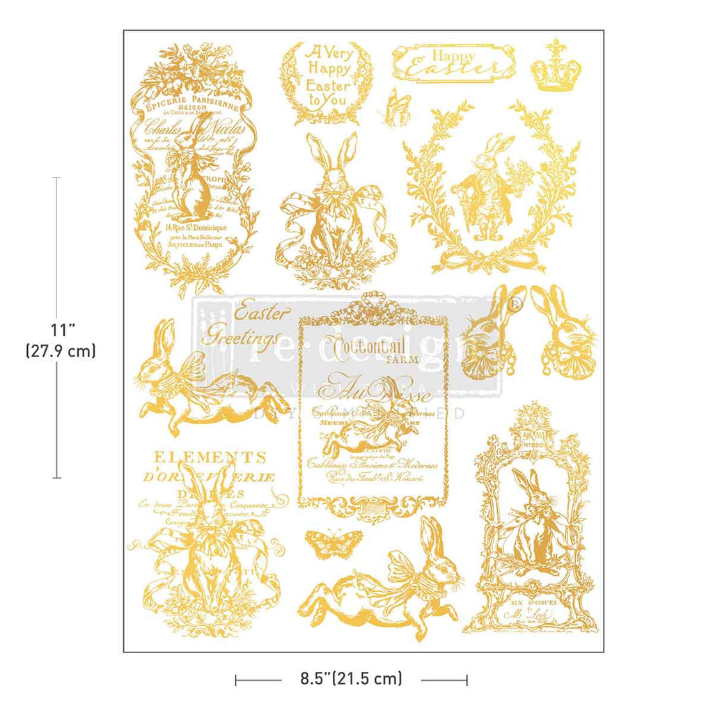 Redesign With Prima Marketing Gold Gilded Spring H2O Transfers 681975