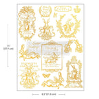 Redesign With Prima Marketing Gold Gilded Spring H2O Transfers 681975