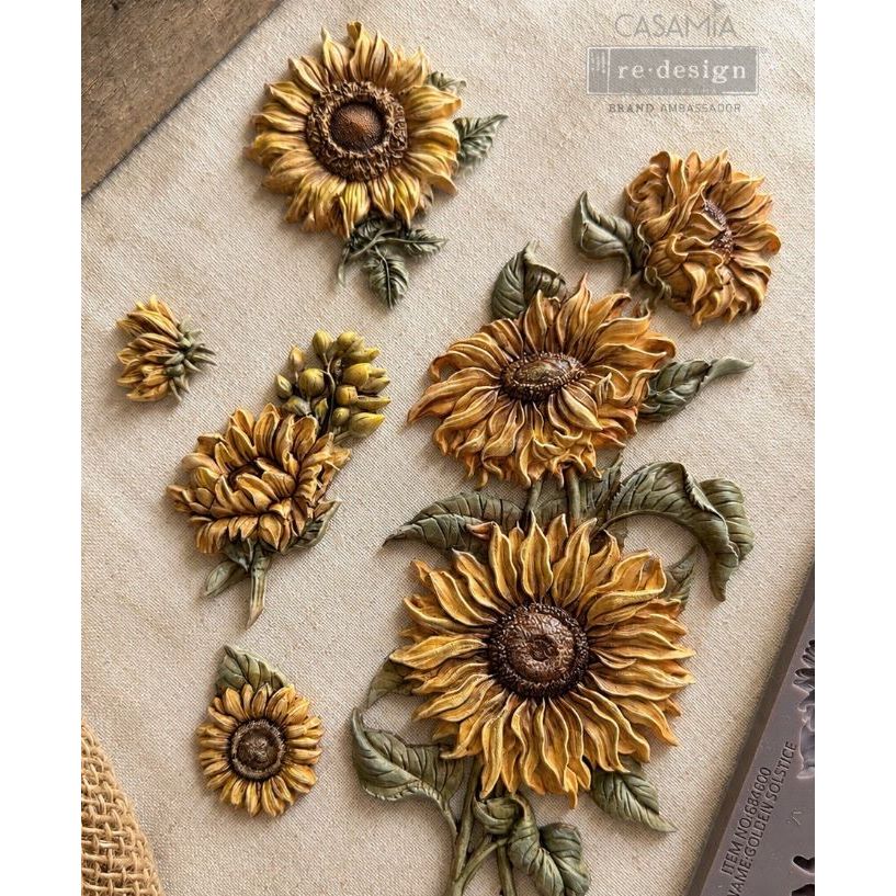 Redesign With Prima Marketing Golden Solstice Decor Mould 684600 Sunflowers