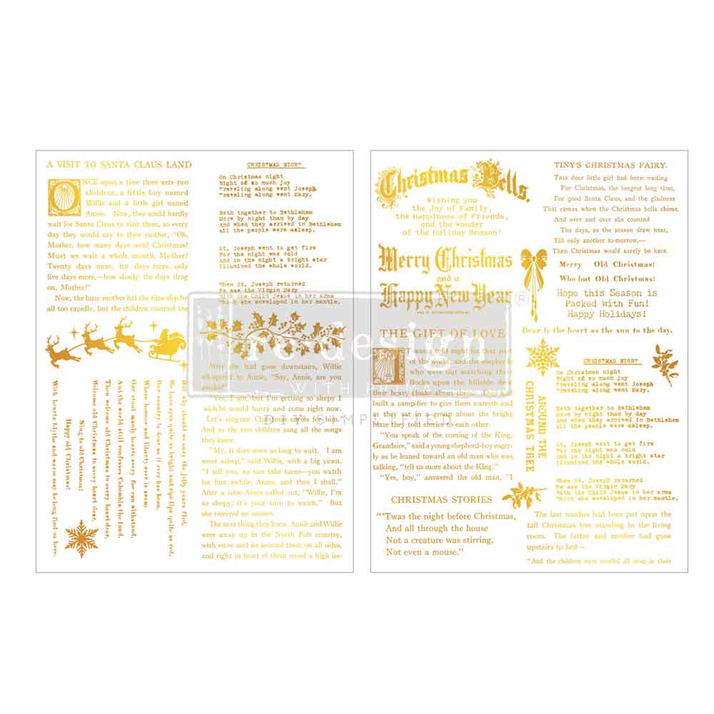 Redesign With Prima Marketing Golden Tidings Middy Foil Transfers 684136