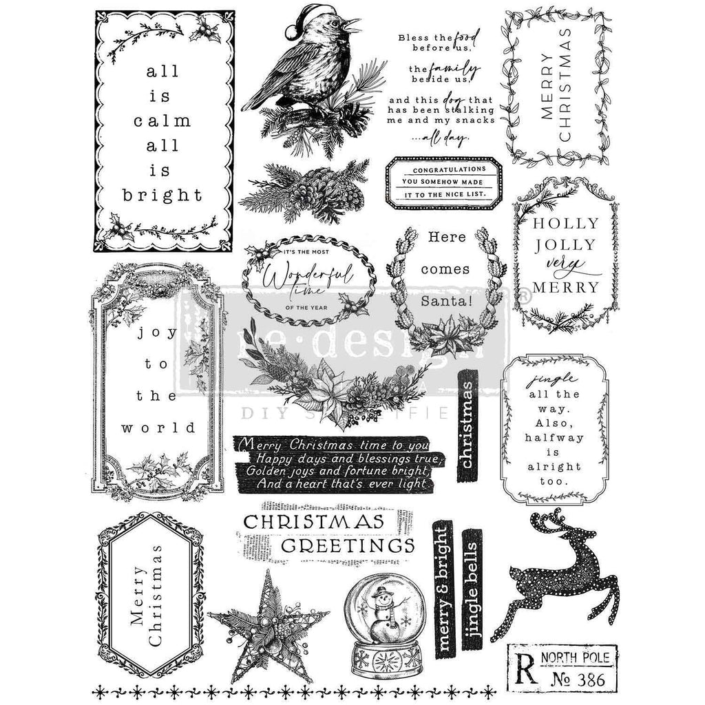 Redesign With Prima Marketing Holly Jolly Clear Stamps 673833
