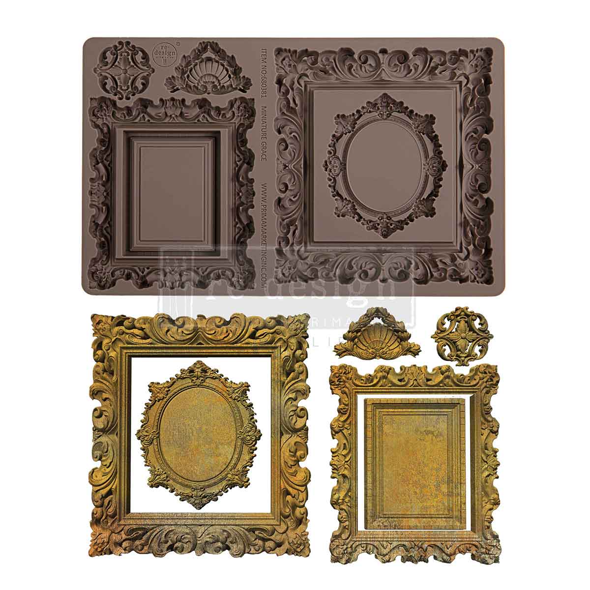 Redesign With Prima Marketing Miniature Grace Decor Mould 680381