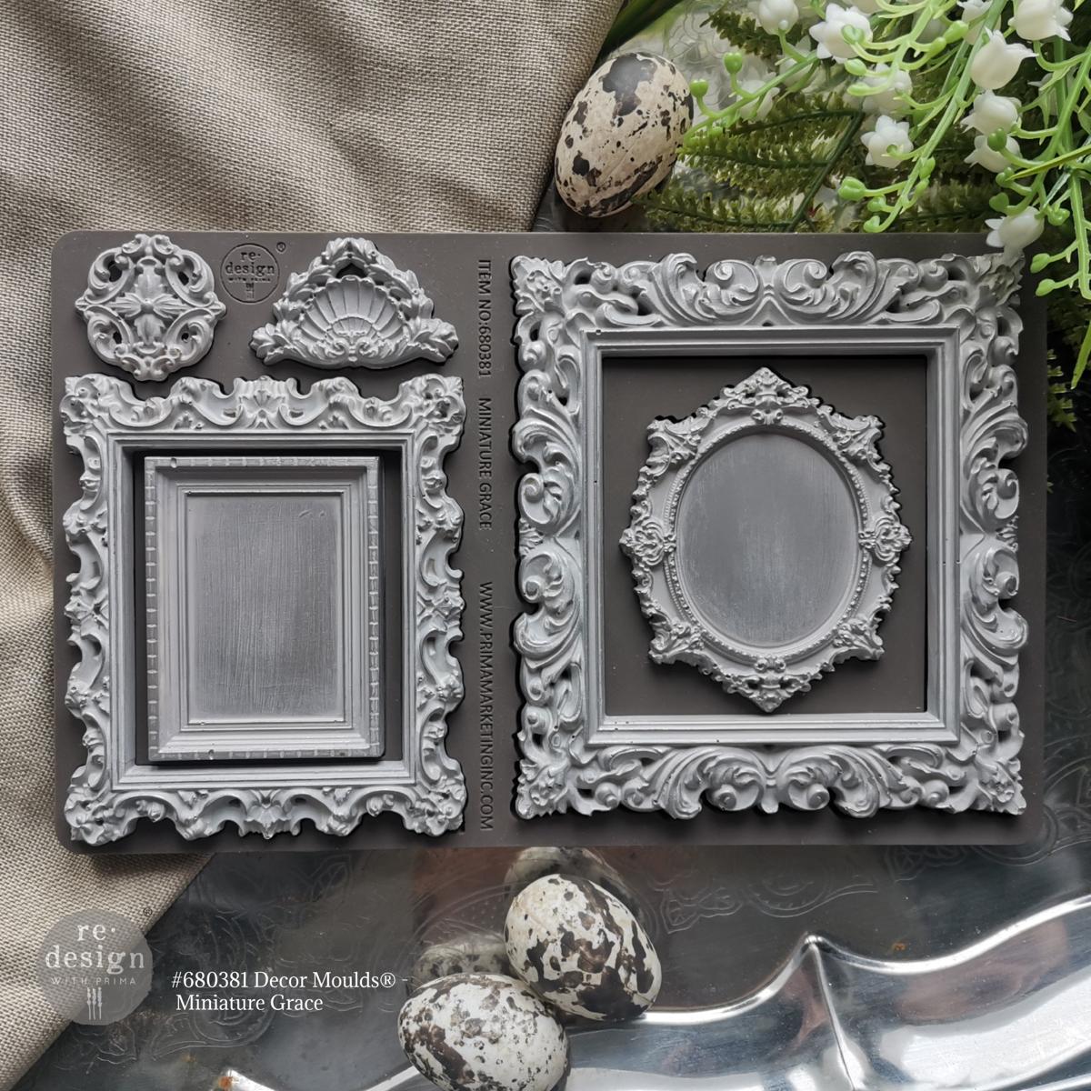 Redesign With Prima Marketing Miniature Grace Decor Mould 680381 Antique Frames