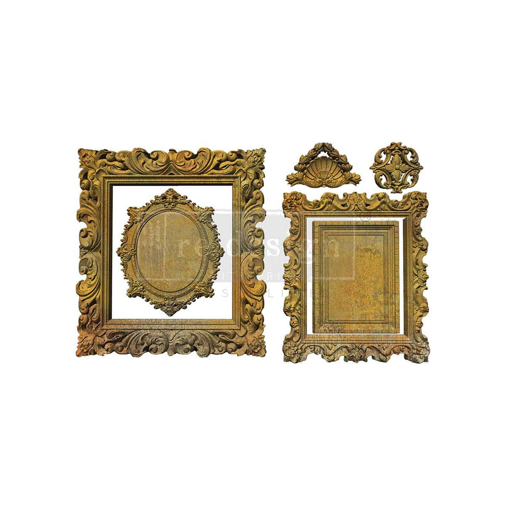 Redesign With Prima Marketing Miniature Grace Decor Mould 680381 Gold Frames