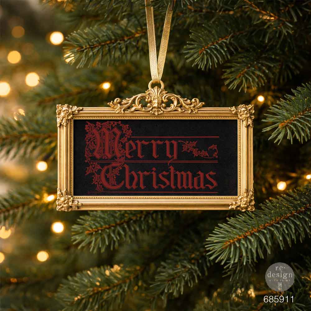 Redesign With Prima Marketing Noel In Script Middy Plus Transfers 685911 Merry Christmas Frame Ornaments