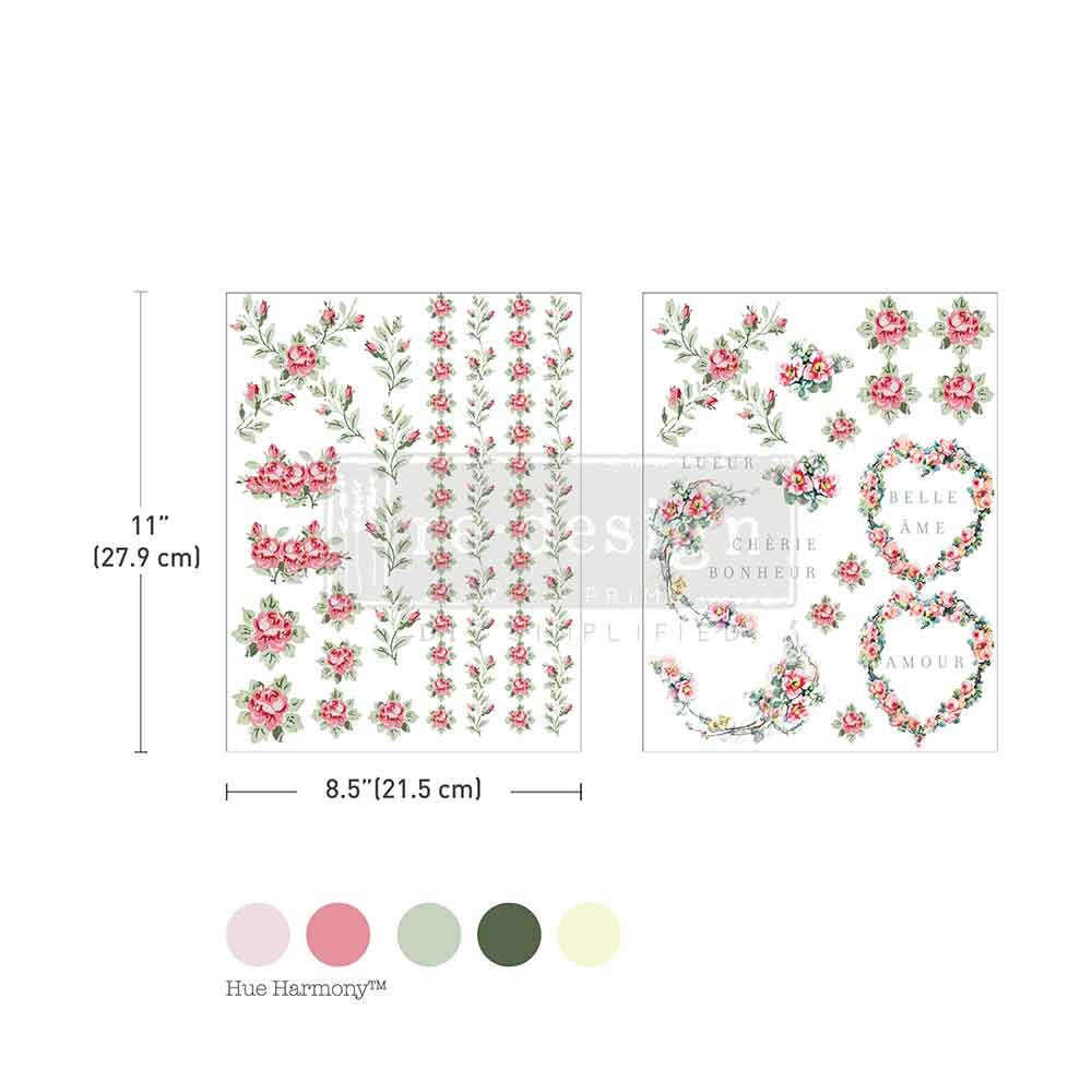 Redesign With Prima Marketing Nostalgic Blooms H2O Transfers 678241