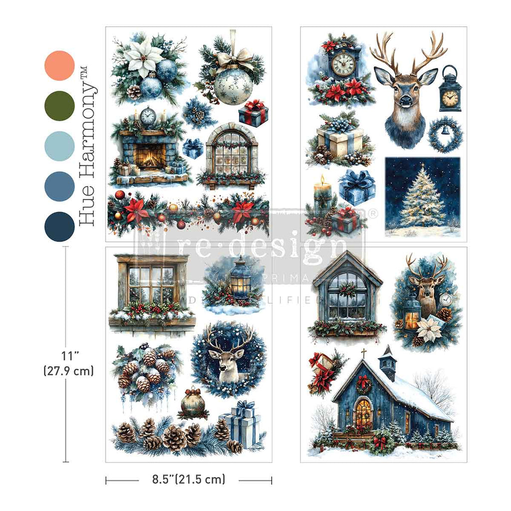 Redesign With Prima Marketing Quiet Country Blue Middy Plus Transfers 684587
