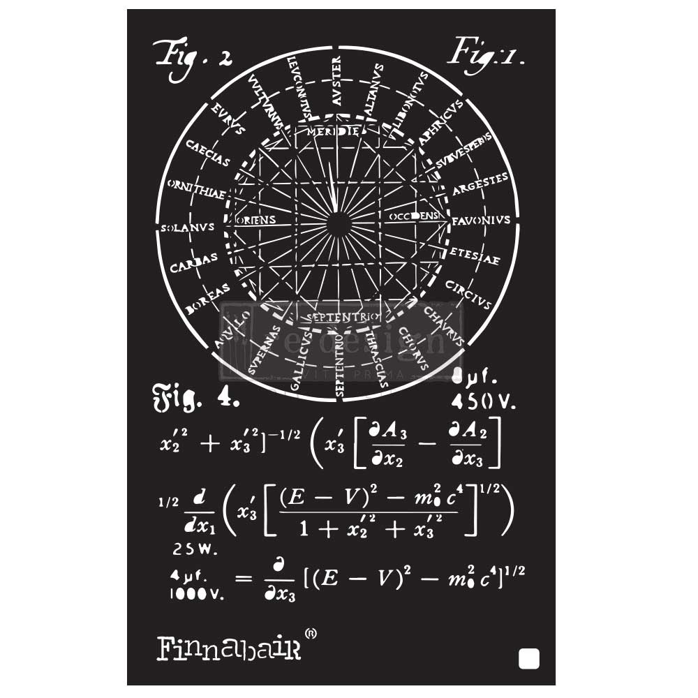 Redesign With Prima Marketing Rocket Science Finnabair Stencil 969769