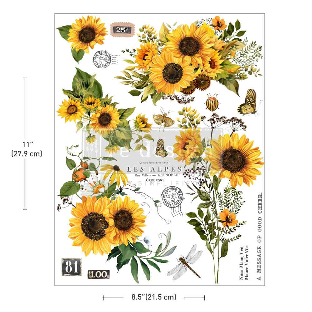 Redesign With Prima Marketing Rustic Amber Petals H2O Transfers 684631