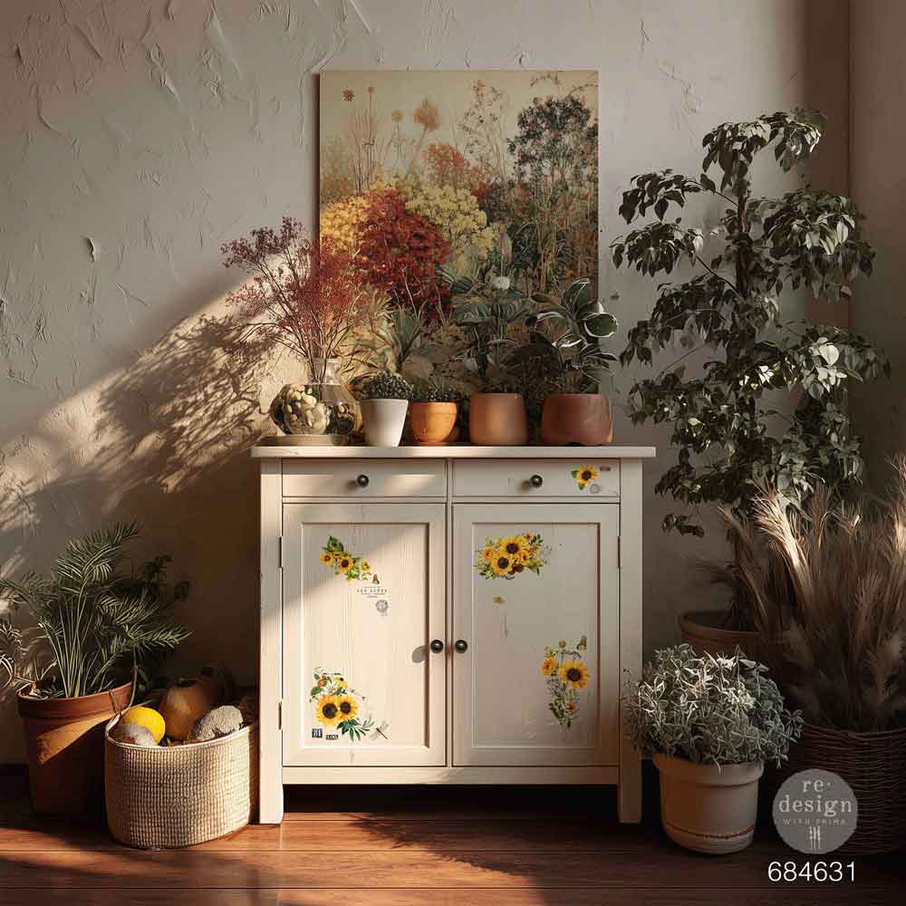 Redesign With Prima Marketing Rustic Amber Petals H2O Transfers 684631 Floral Furniture Decoration