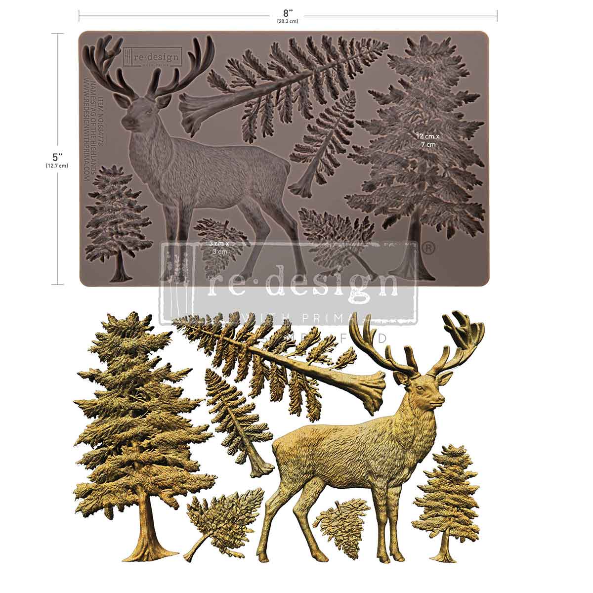 Redesign With Prima Marketing Stag Of The Highlands Decor Mould 684778