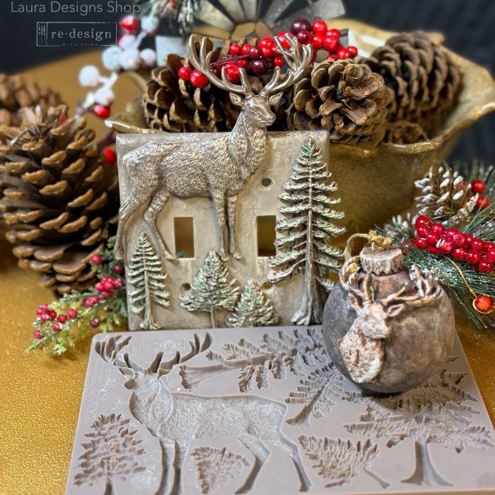 Redesign With Prima Marketing Stag Of The Highlands Decor Mould 684778 Light Switch Cover Decoration