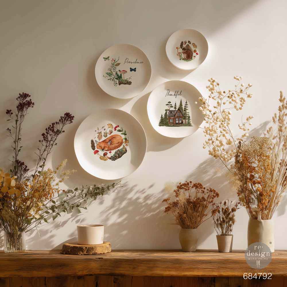 Redesign With Prima Marketing The Forager's Retreat Middy Transfers 684792 Plates Wall Hangings