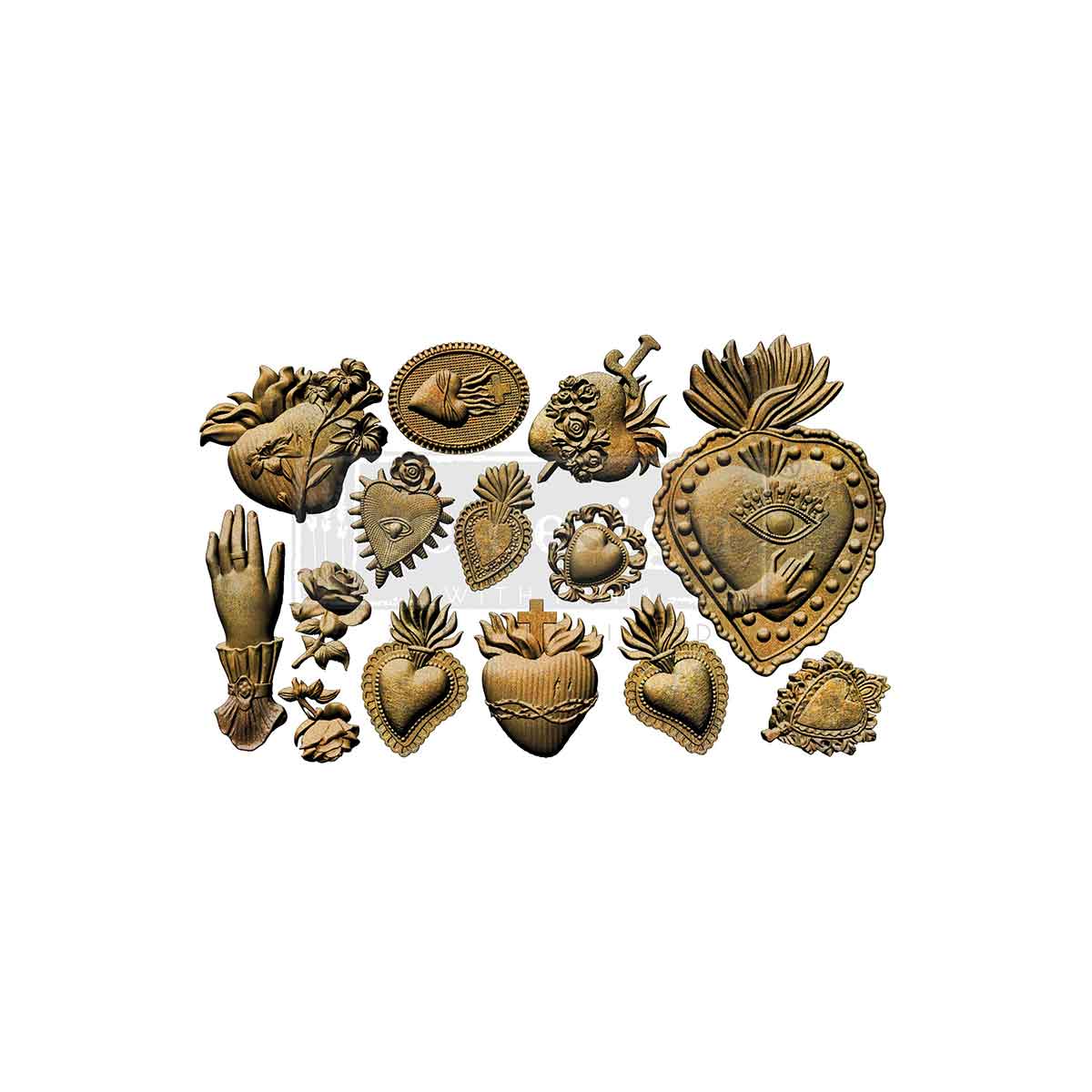 Redesign With Prima Marketing The Love Edit Decor Mould 680640 Vintage Hearts