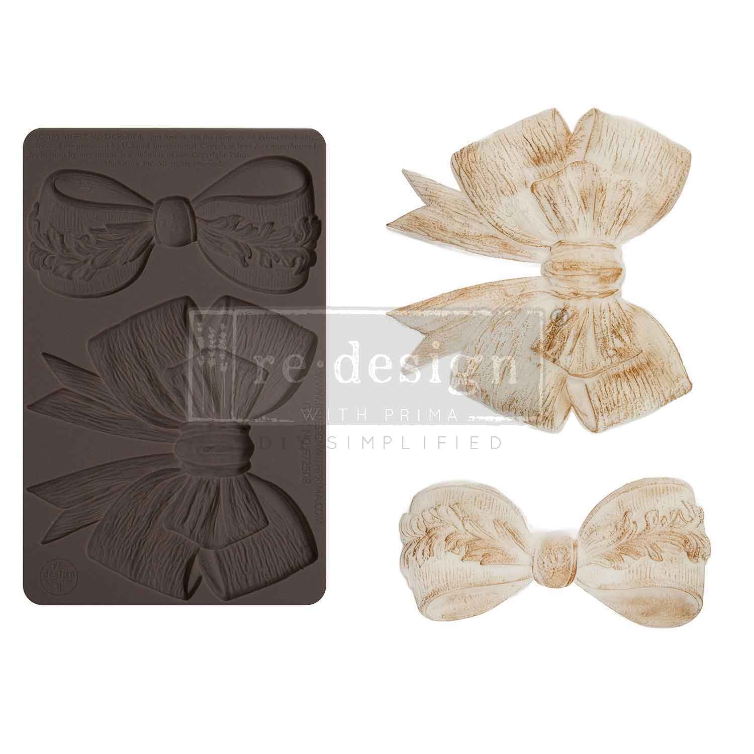 Redesign With Prima Marketing Vintage Opulence Bow Decor Mould 672508