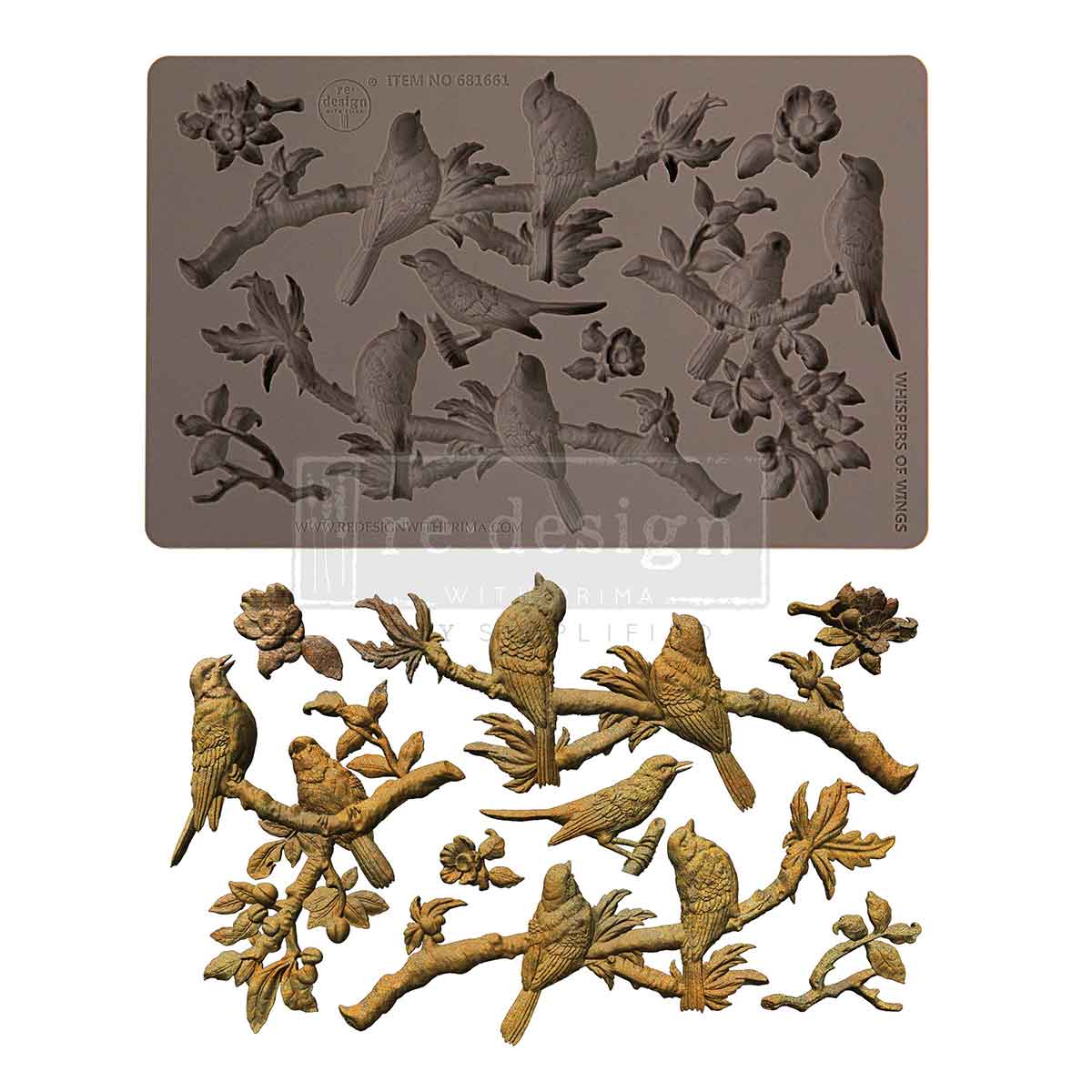 Redesign With Prima Marketing Whispers Of Wings Decor Mould 681661