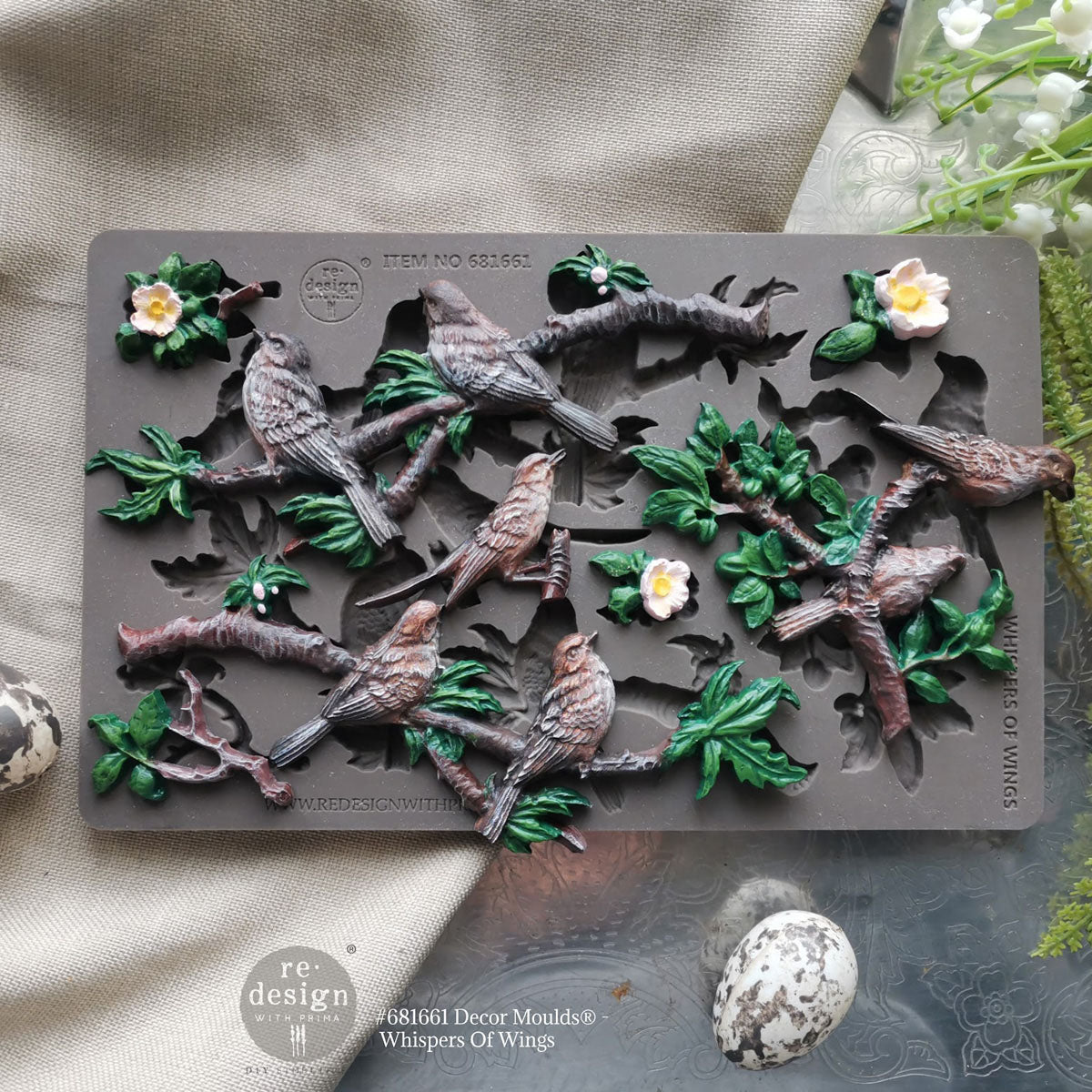 Redesign With Prima Marketing Whispers Of Wings Decor Mould 681661 Bird Images