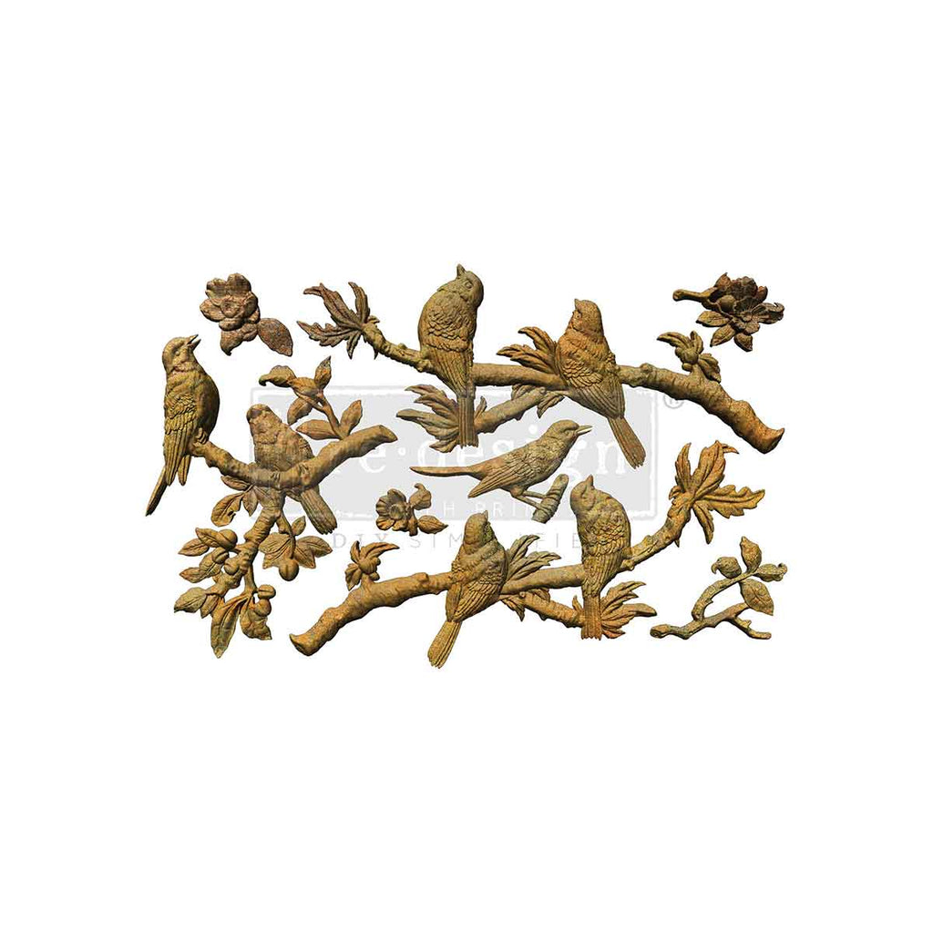Redesign With Prima Marketing Whispers Of Wings Decor Mould 681661 Birds On Branches