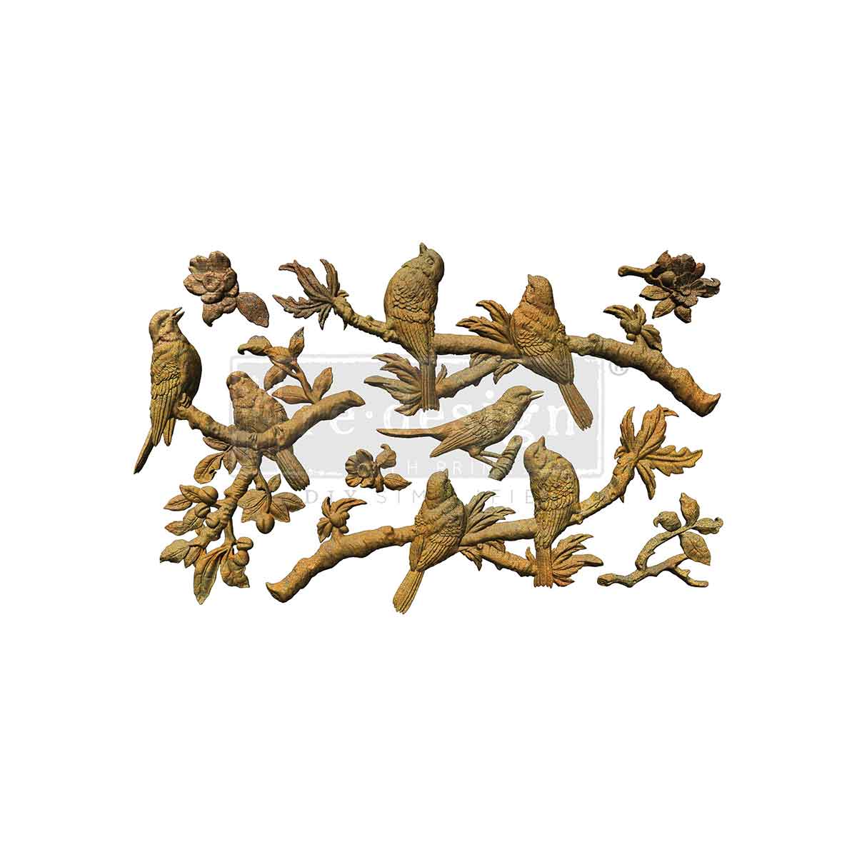 Redesign With Prima Marketing Whispers Of Wings Decor Mould 681661 Birds On Branches